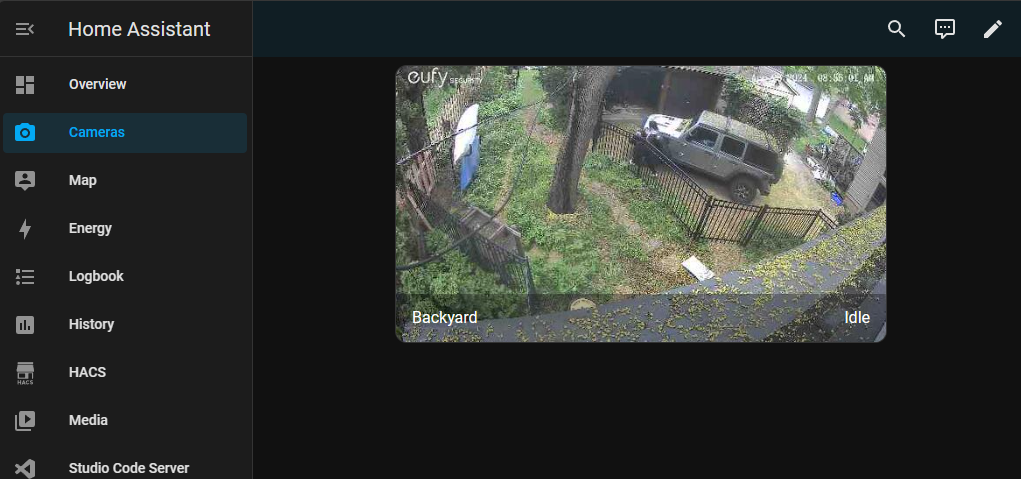 Displaying eufy Security Cameras in Home Assistant