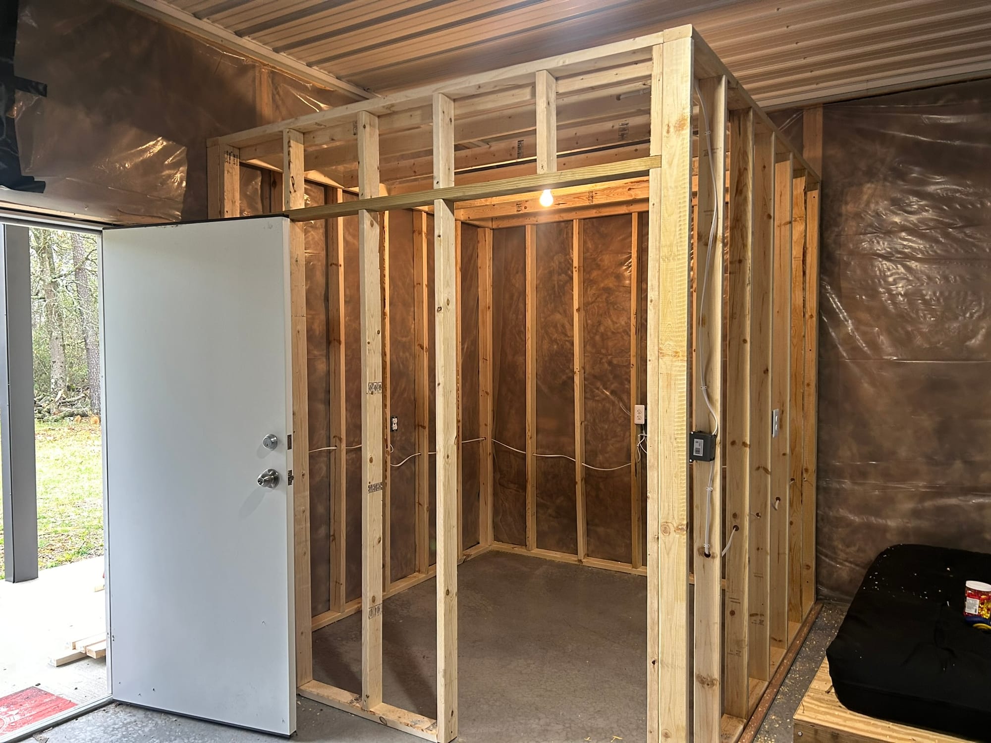 Closet fully framed